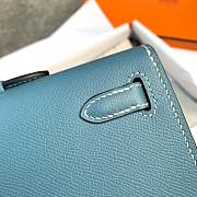Hermes Kelly Clutch Cut Epsom Leather Blue Size 31cm - 3