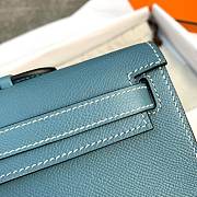 Hermes Kelly Clutch Cut Epsom Leather Blue Size 31cm - 2