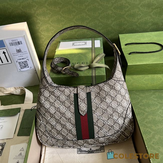 Gucci Jackie Small Shoulder Bag In GG Canvas ‎636706 Size 28cm - 1