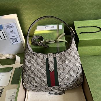 Gucci Jackie Small Shoulder Bag In GG Canvas ‎636706 Size 28cm