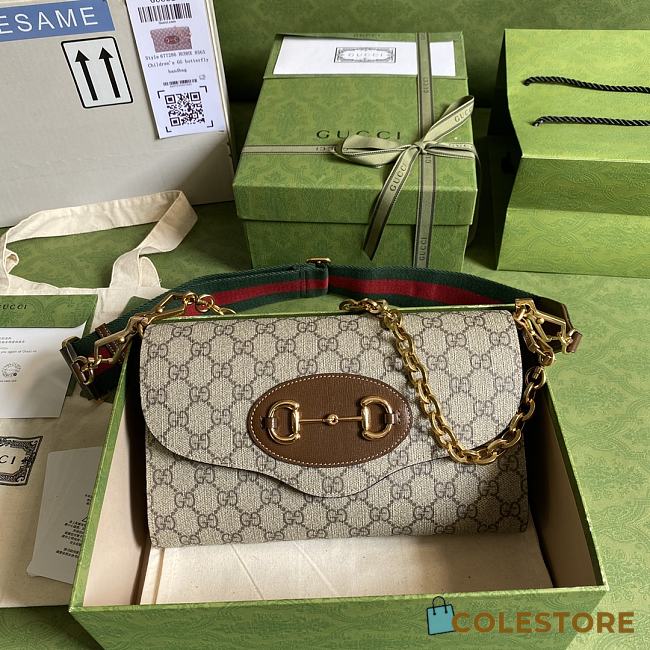 Gucci Horsebit 1955 Small Bag In GG Supreme 26cm - 1