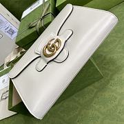 Gucci Horsebit 1955 Small Bag In White 677286 Size 26x16x4cm - 2