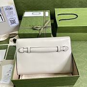 Gucci Horsebit 1955 Small Bag In White 677286 Size 26x16x4cm - 4