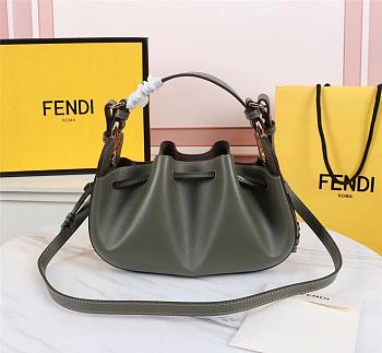 Fendi FF Pomodorino Mini Coated Canvas Shoulder Bag Size 24cm 