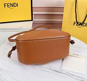 Fendi FF Pomodorino Mini Brown Coated Brown Canvas Shoulder Bag Size 24cm  - 4