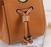 Fendi FF Pomodorino Mini Brown Coated Brown Canvas Shoulder Bag Size 24cm  - 6