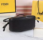 Fendi FF Pomodorino Mini Brown Coated Black Shoulder Bag Size: 24cm  - 3