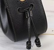 Fendi FF Pomodorino Mini Brown Coated Black Shoulder Bag Size: 24cm  - 6