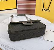 Fendi Baguette Fabric Khaki Shoulder Bag Size: 27cm - 4