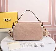 Fendi Baguette Wool Shoulder Bag Size: 27cm - 3