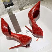 Christian Louboutin Red Crocodile Pattern - 4