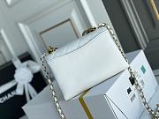 Chanel Square Shoulder Bag White 18cm - 4