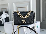 Chanel Square Shoulder Bag Black 18cm - 1