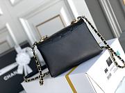 Chanel Square Shoulder Bag Black 18cm - 5