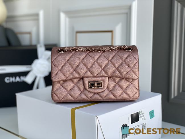 Chanel Reissue Calfskin Leather Pink AS2892 Size 20cm - 1
