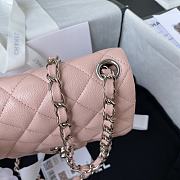 Chanel Mini Flap Bag Calfskin Silver Metal Pink A35200 17cm - 2