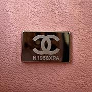 Chanel Mini Flap Bag Calfskin Silver Metal Pink A35200 17cm - 6