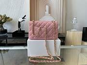 Chanel Mini Classic Flap Bag Leather Gold-tone Metal Pink A01116 Size 20cm - 6