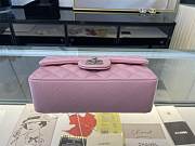 Chanel Mini Classic Flap Bag Silver-tone Metal Pink 20cm - 5