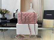 Chanel Mini Classic Flap Bag Silver-tone Metal Pink 20cm - 2