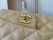 Chanel Mini Classic Flap Bag Gold-tone Metal Beige 20cm - 2