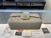 Chanel Mini Classic Flap Bag Gold-tone Metal Beige 20cm - 3