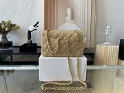 Chanel Mini Classic Flap Bag Gold-tone Metal Beige 20cm - 6
