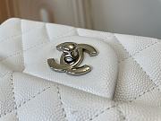 Chanel Mini Classic Flap Bag Leather Silver-tone 20cm - 5