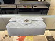 Chanel Mini Classic Flap Bag Leather Silver-tone 20cm - 2