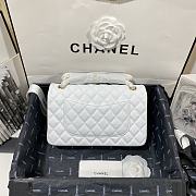 Chanel Flap Bag Lambskin Gold-tone Metal White Size 20cm - 4