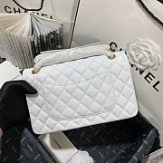 Chanel Flap Bag Lambskin Gold-tone Metal White Size 20cm - 5