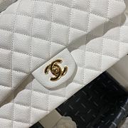 Chanel Flap Bag Lambskin Gold-tone Metal White Size 20cm - 6