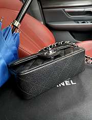 Chanel Classic Flap Bag Caviar Black In Silver/Gold Hardware A01116 Size 20cm - 4