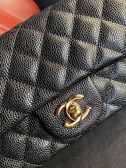 Chanel Classic Flap Bag Caviar Black In Silver/Gold Hardware A01116 Size 20cm - 6