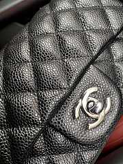 Chanel Classic Flap Bag Caviar Black In Silver/Gold Hardware A01116 Size 20cm - 3
