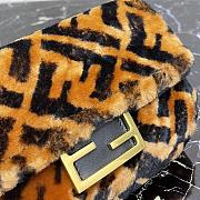 Fendi Baguette Brown Sheepskin Bag 8BS017 Size 18cm - 3