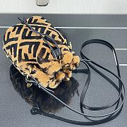 Fendi Mon Tresor Small Bucket Bag Brown Sheepskin Bag 8BS010 Size 18m - 6
