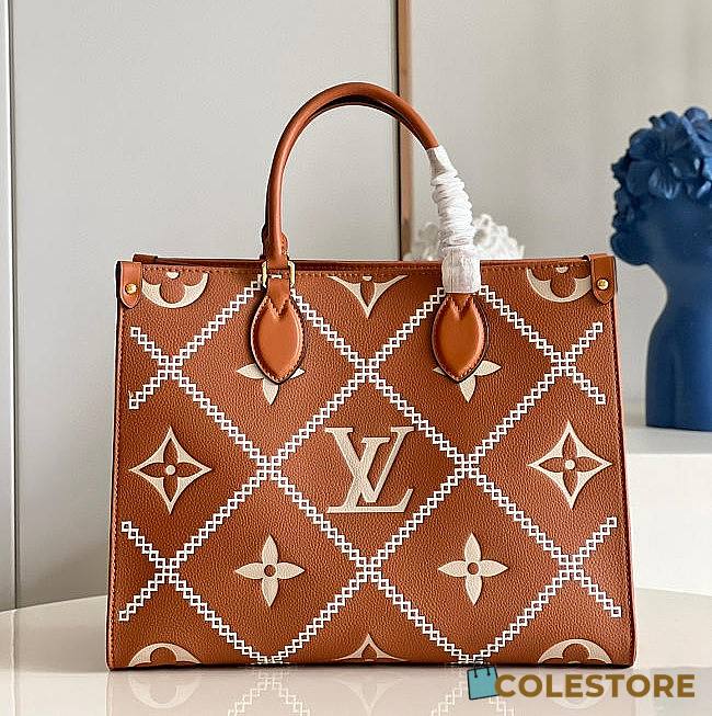 Louis Vuitton Onthego MM Hand Bag Orange M45595 34cm - 1