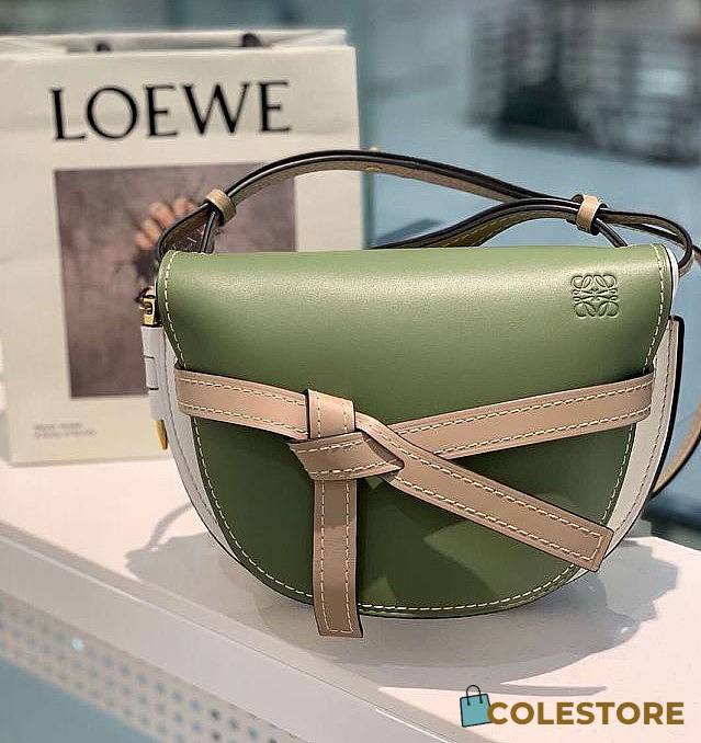 Loewe Small Gate Crossbody Bag In Green 26167 Size 25x18x10cm - 1
