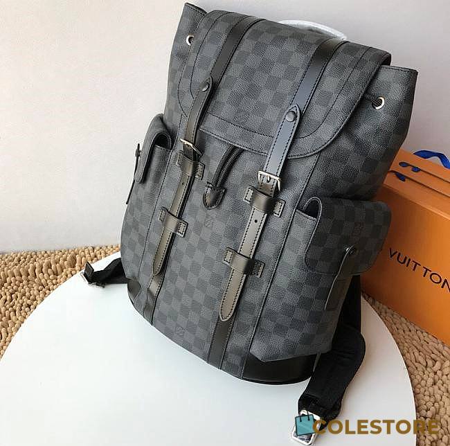 Louis Vuitton Backpack Black Damier N41379 41cm - 1