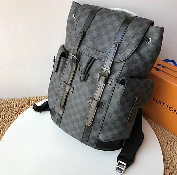 Louis Vuitton Backpack Black Damier N41379 41cm