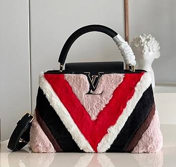 Louis Vuitton Capucine MM Bag Shearling Leather M48865 Size 31.5 x 20 x 11cm