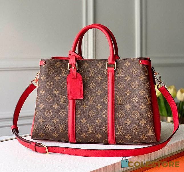 Louis Vuitton Soufflot MM Monogram Canvas In Red 35cm - 1