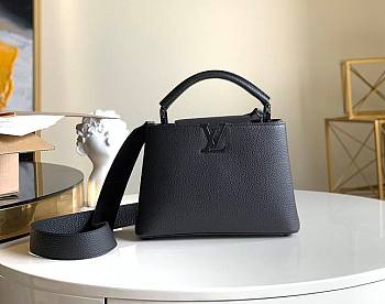 Louis Vuitton Capucines BB In Black M94634 Size 27x18x9cm