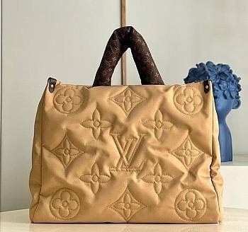 Louis Vuitton Onthego Eco Desing Tote Bag In Beige M59007 Size 35x17x14cm