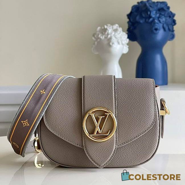 Louis Vuitton Pont 9 Soft Calfskin Leather In Grey M55948 Size 25cm - 1