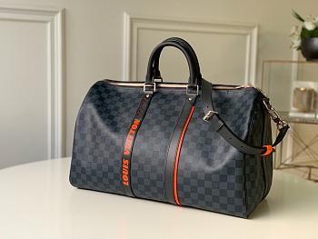 LV Bandouliere Damier Cobalt & Orange Size 45cm