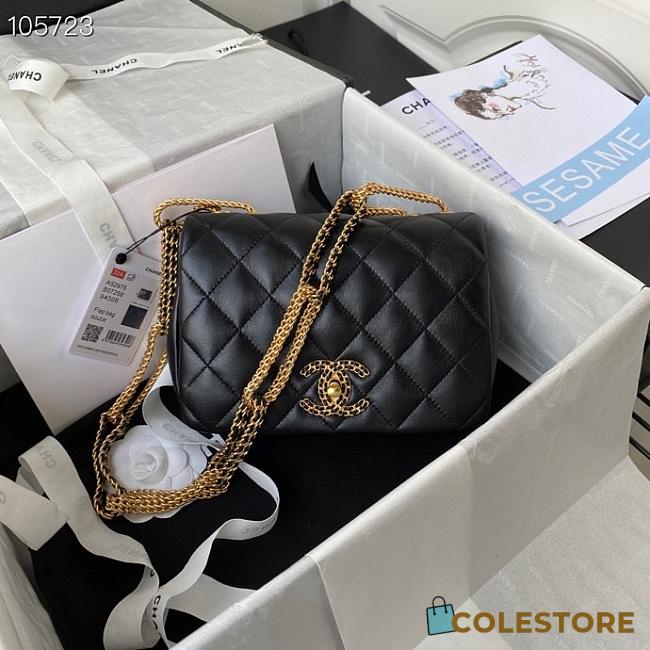 Chanel Chain Flap Bag Black AS2975 Size 20cm - 1