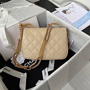 Chanel Chain Flap Bag Beige AS2975 Size 20cm - 5