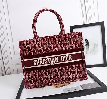 Dior Book Tote Oblique Embroidery Size 36.5cm